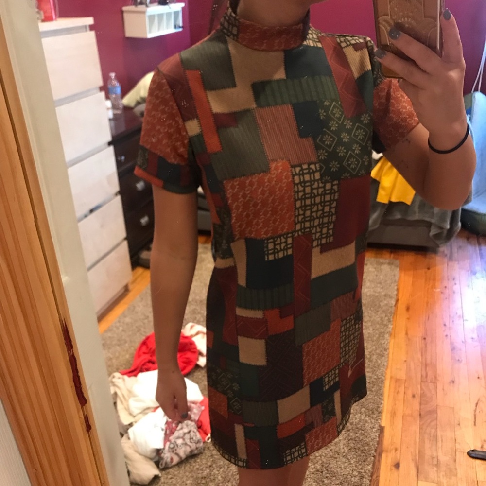 Mock neck dress
